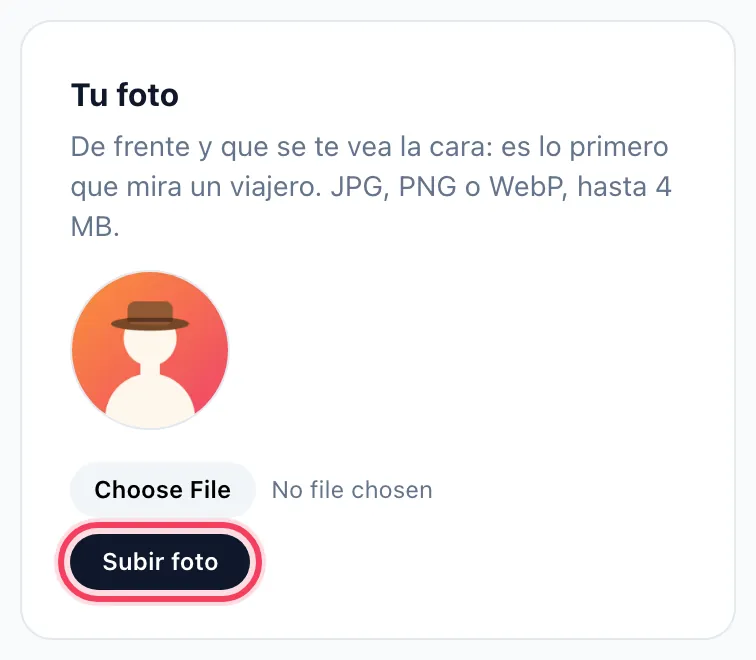 Subir tu foto