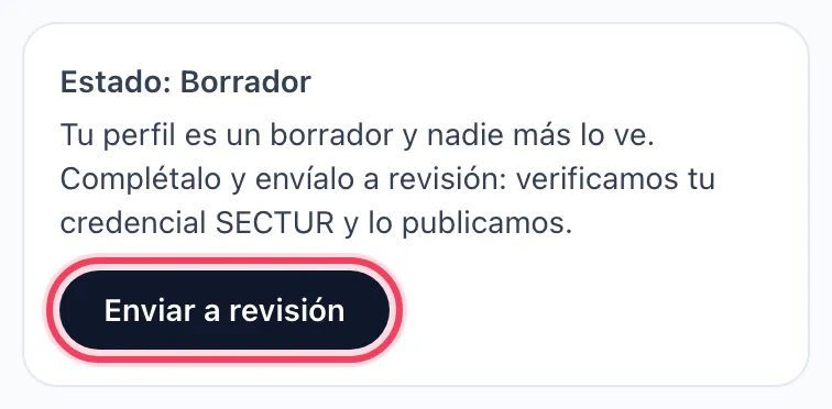Botón «Enviar a revisión»