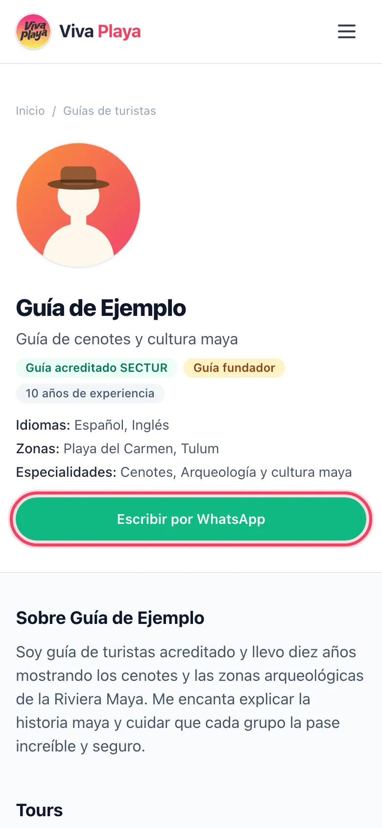 Así se ve tu perfil público