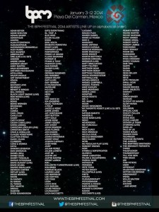 Line Up Completo BPM 2014 Playa del Carmen