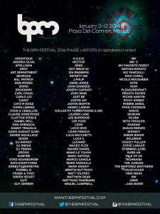 Line Up The BPM Festival  2014 @ Playa del Carmen