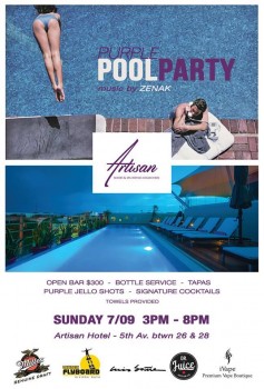 Purple Pool Party @ Artisan Hotel