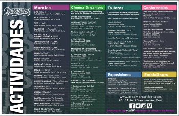 Calendario de actividades Dreamers Art Festival