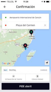 Uber cancun playa del carmen