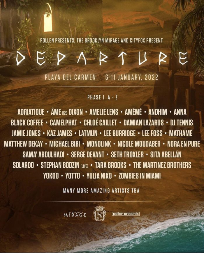DEPARTURE 2022 LINEUP Playa del Carmen