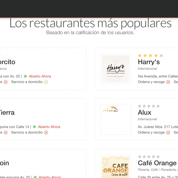 Directorio de Restaurantes en Playa del Carmen - Viva Playa