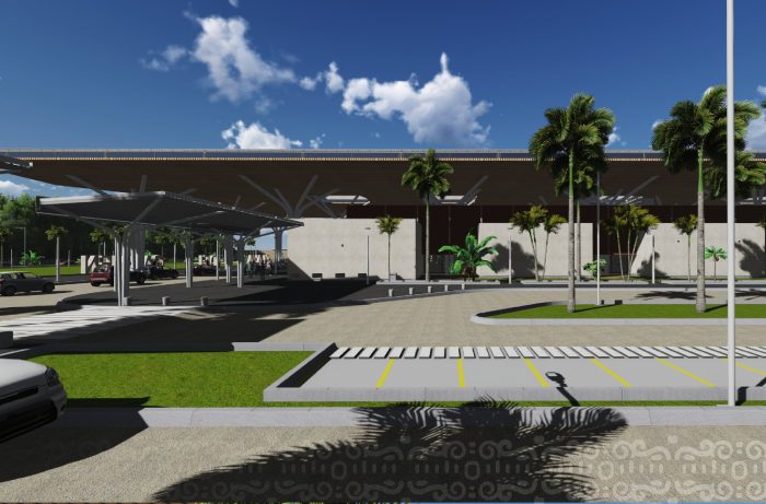 Estación del tren maya en Playa del Carmen