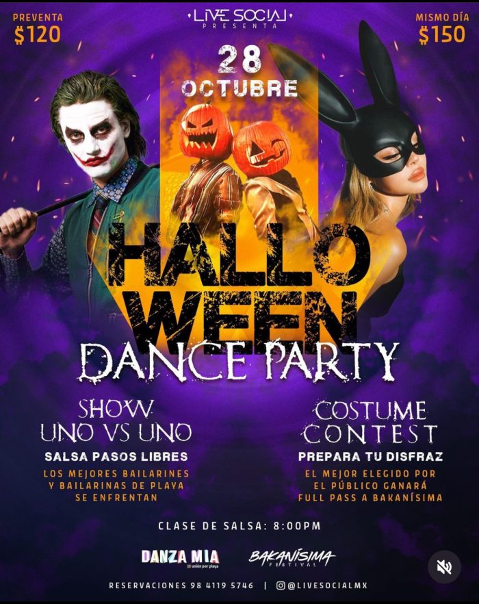 Halloween dance party 2023 playa del carmen